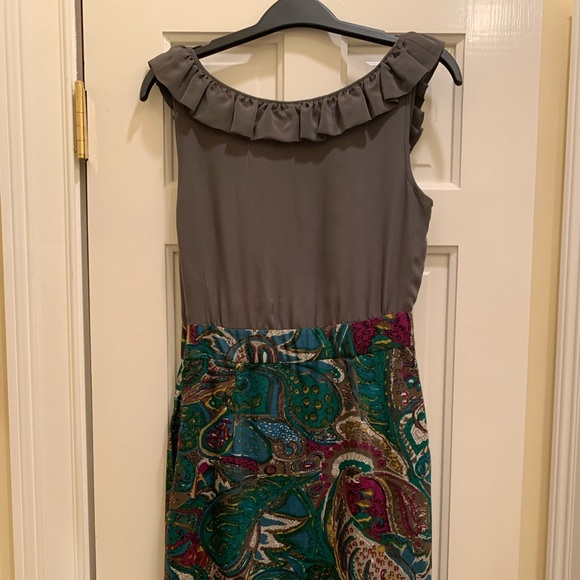 HPx2🎉 Anthropologie (Maeve) Gray & Patterned Dress - Picture 9 of 16
